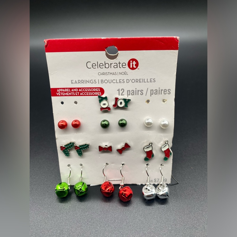 Item 858 10 Pairs Of Christmas Earrings
